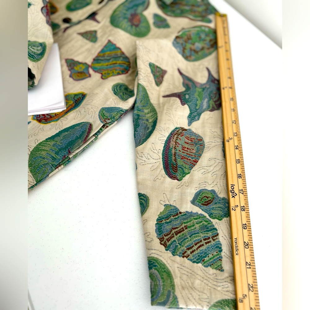 DANIEL K JACQUARD SHELL PRINT FRONT BUTTON  TWO POCKETS MULTICOLOR JACKET SZ M - Picture 7 of 9